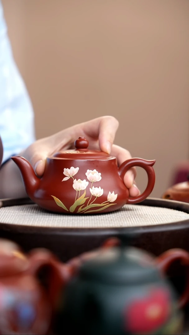 茶壶紫砂朱泥郁金香