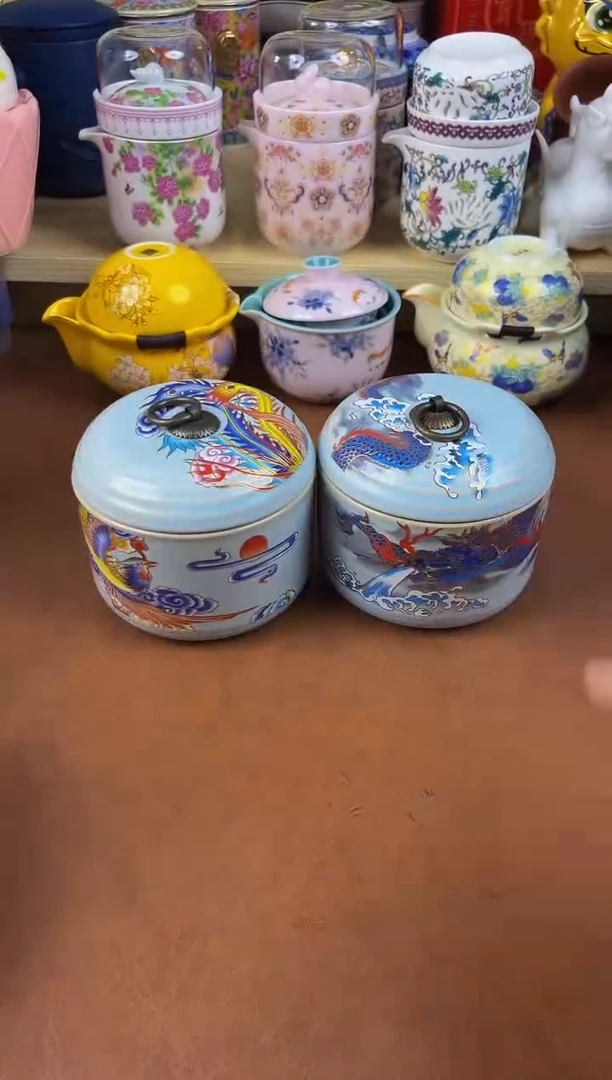 陶瓷茶具摆件旅行套组