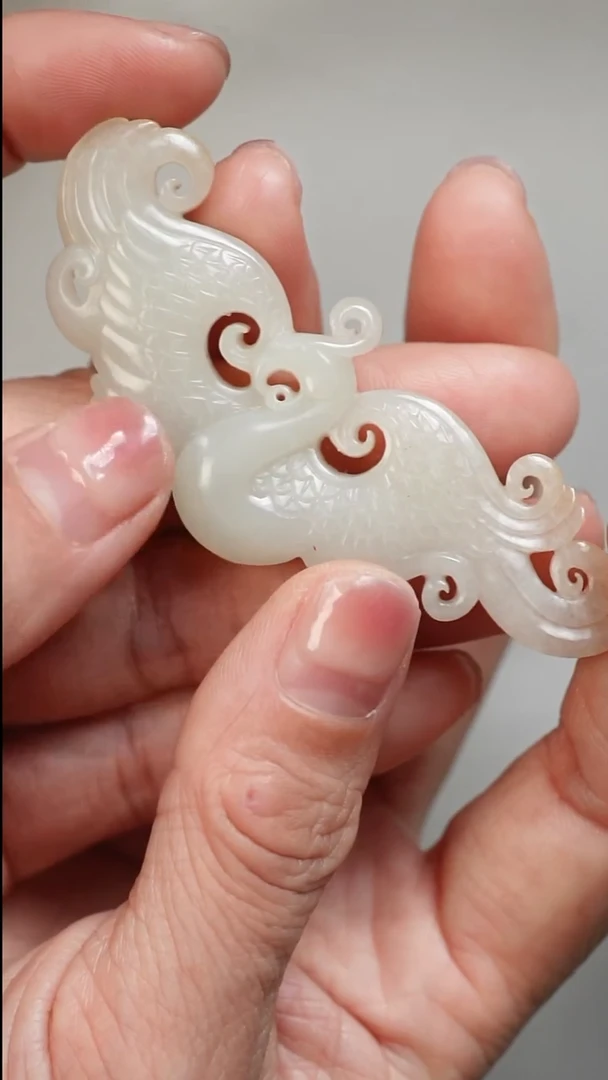 未镶嵌和田玉挂件有凤来仪