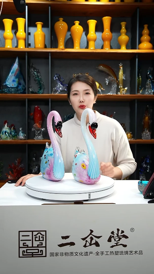 手工艺品琉璃天鹅