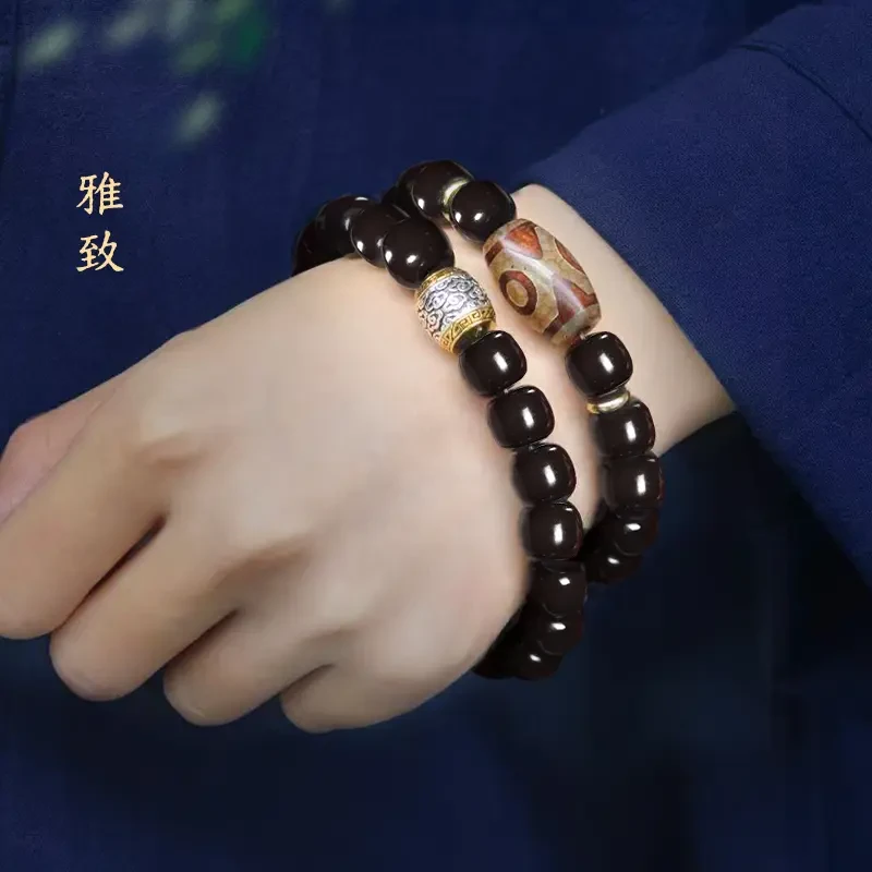 天然玉化菩提双圈手串老果料风化男女款文玩菩提根绕指柔盘玩念珠