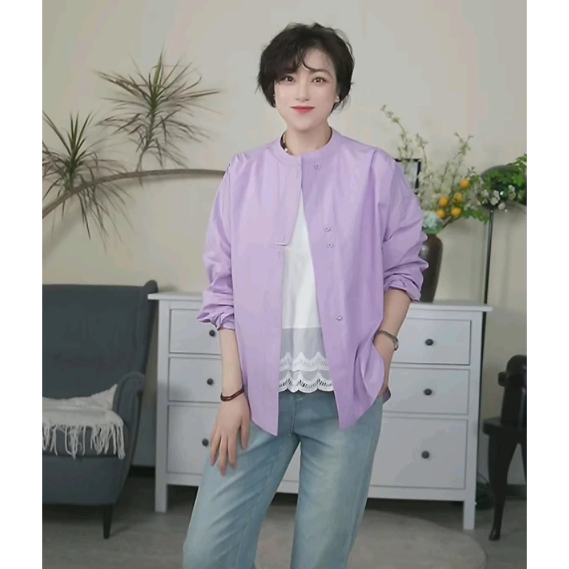 【U.M】 尤莱特气球衬衫穿搭清新不规则衬衫时尚