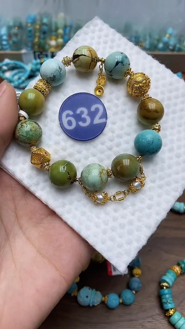 【闪购商品】绿松石手串银S925镶嵌632