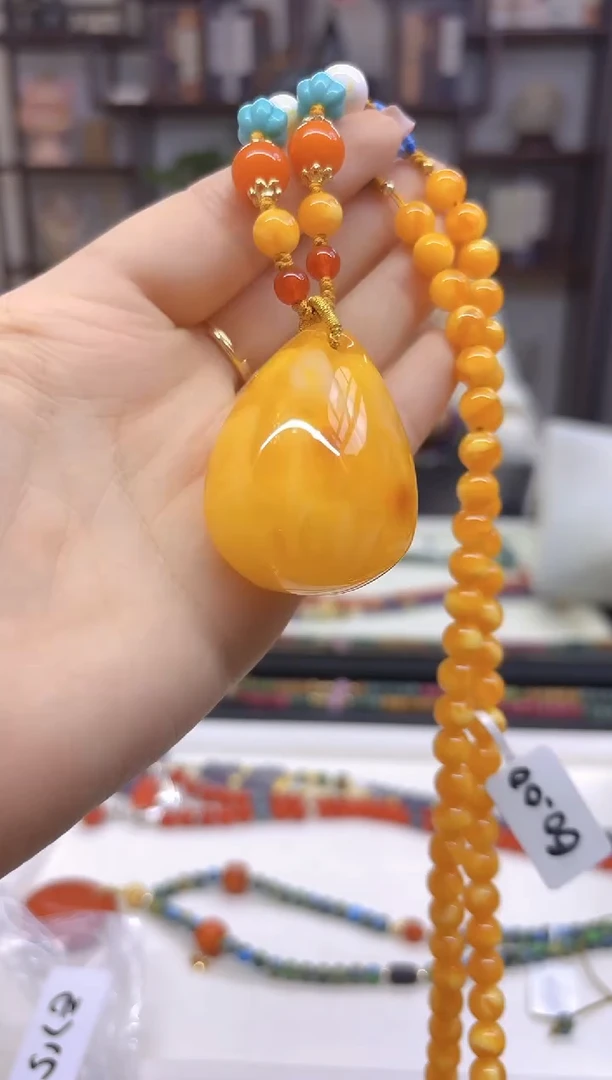 【闪购商品】蜜蜡毛衣链未镶嵌M462