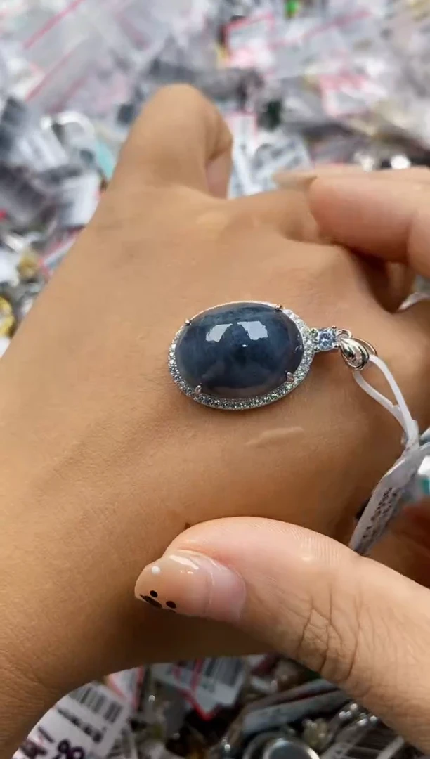 翡翠戒指银S925镶嵌111111    1