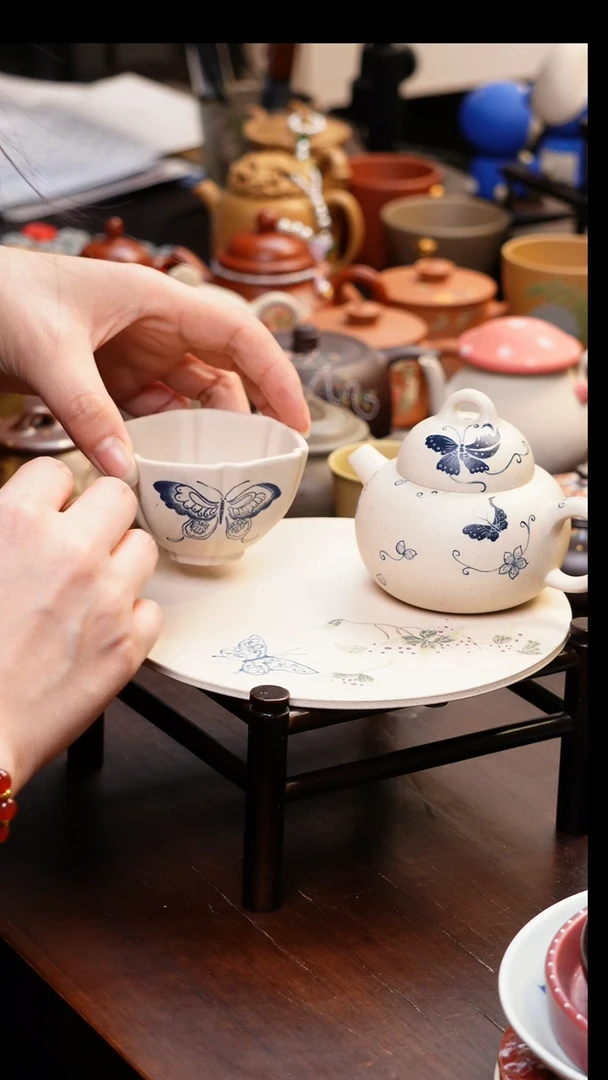 【闪购商品】妮原矿紫砂手工杯子朱