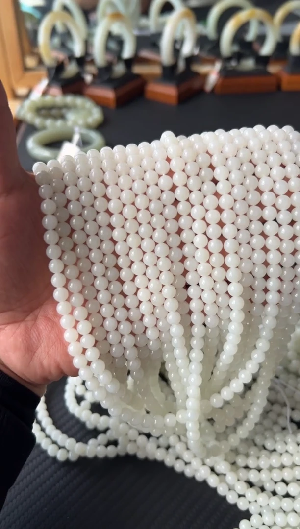 和田玉未镶嵌项链且末微色差米达卡6长串多样性发货拍一发一