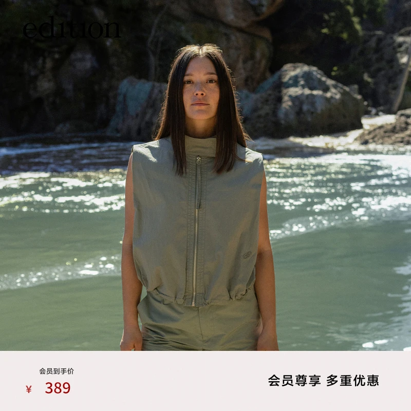 【E+春雨胶囊系列】edition风感波粒24运动工装马甲外套#EBD1TOP013
