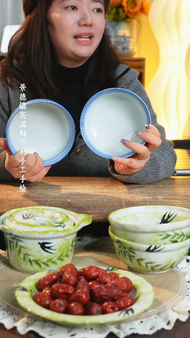 【闪购商品】碗景德镇高温釉下手绘陶瓷碗