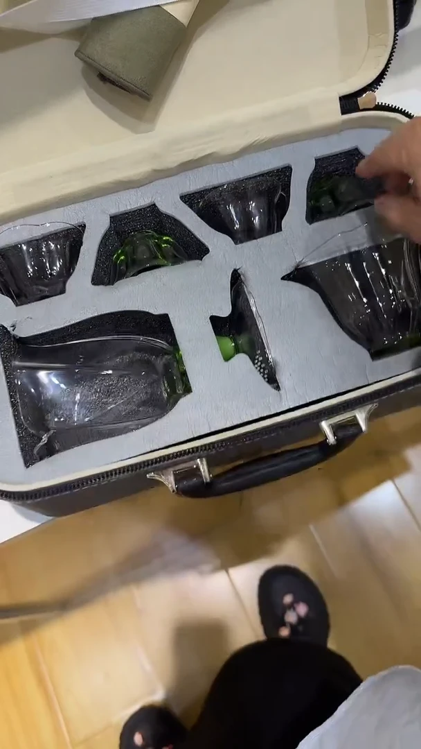玉见咏露玻璃盖碗套组微瑕