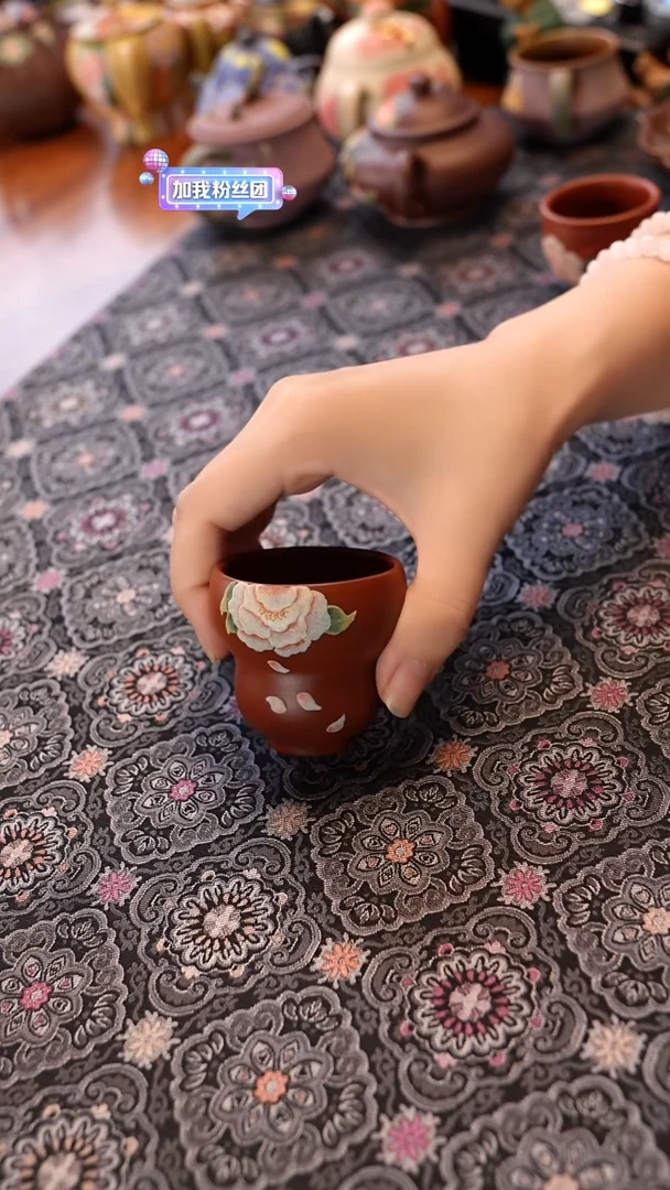 茶壶紫砂牡丹葫芦杯