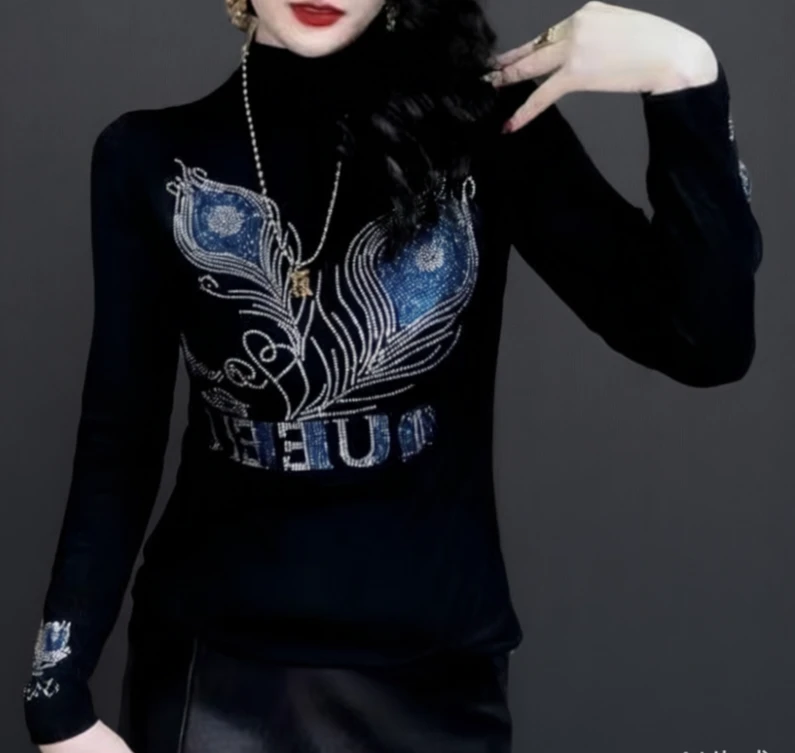 【静姐宠粉】蓝色眼睛气质舒适打底衫显瘦高端新款长袖