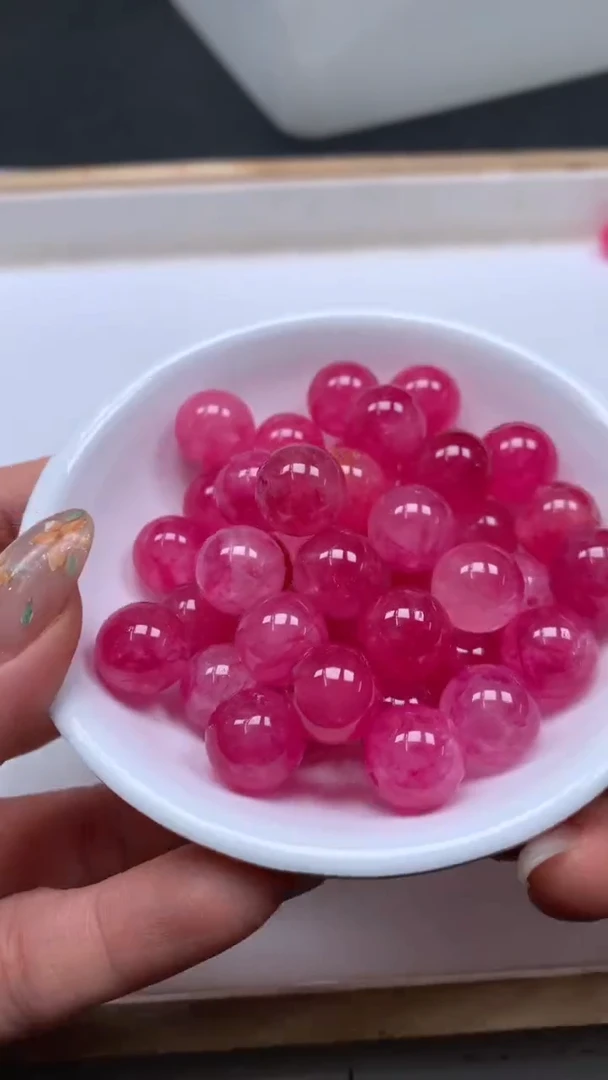 未镶嵌散珠碧玺A1897 粉碧玺12mm6个8元