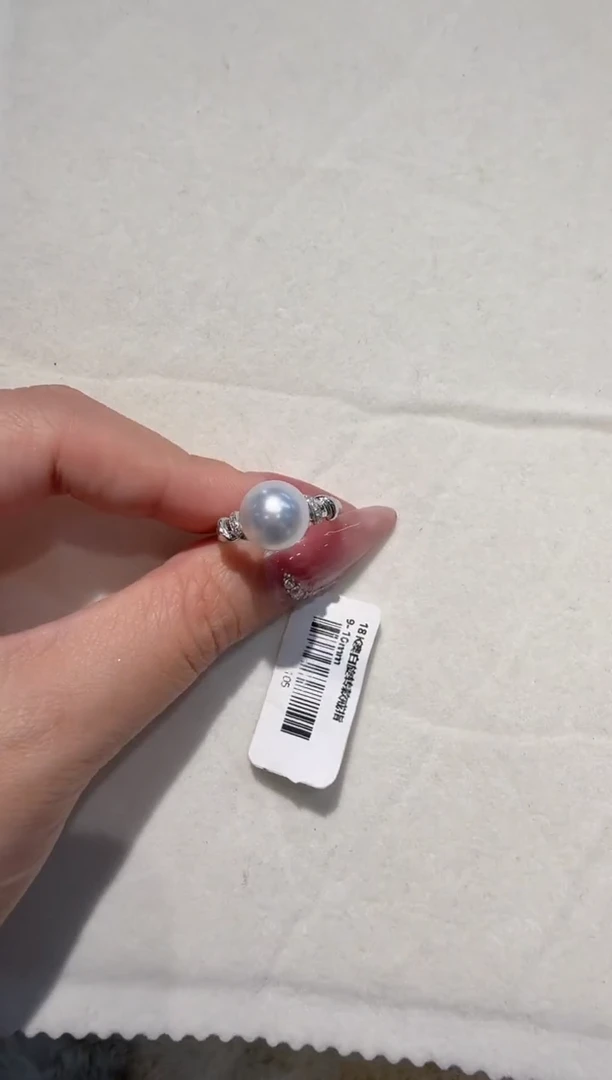 18K金镶嵌戒指海水珍珠zzxm 多样性发一 33