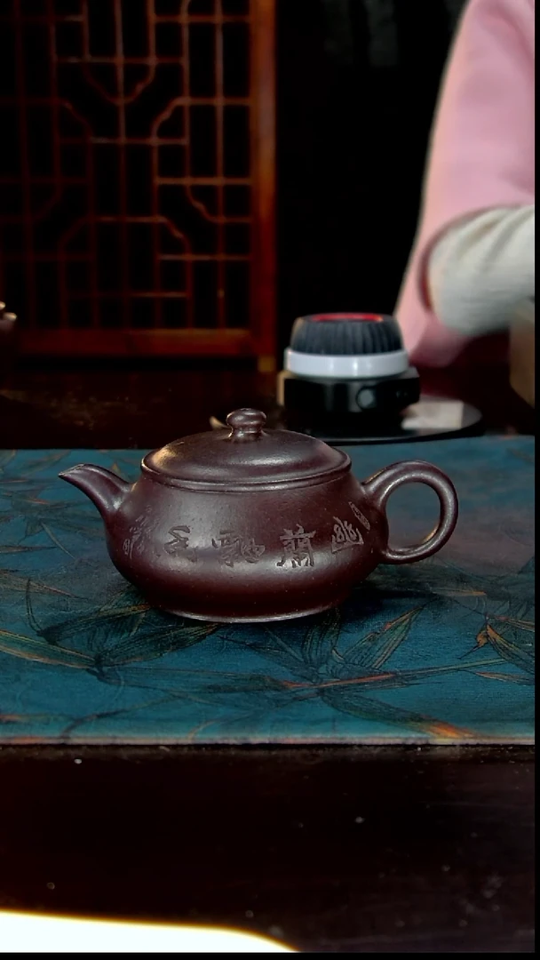 茶壶紫砂纯料石红全手工