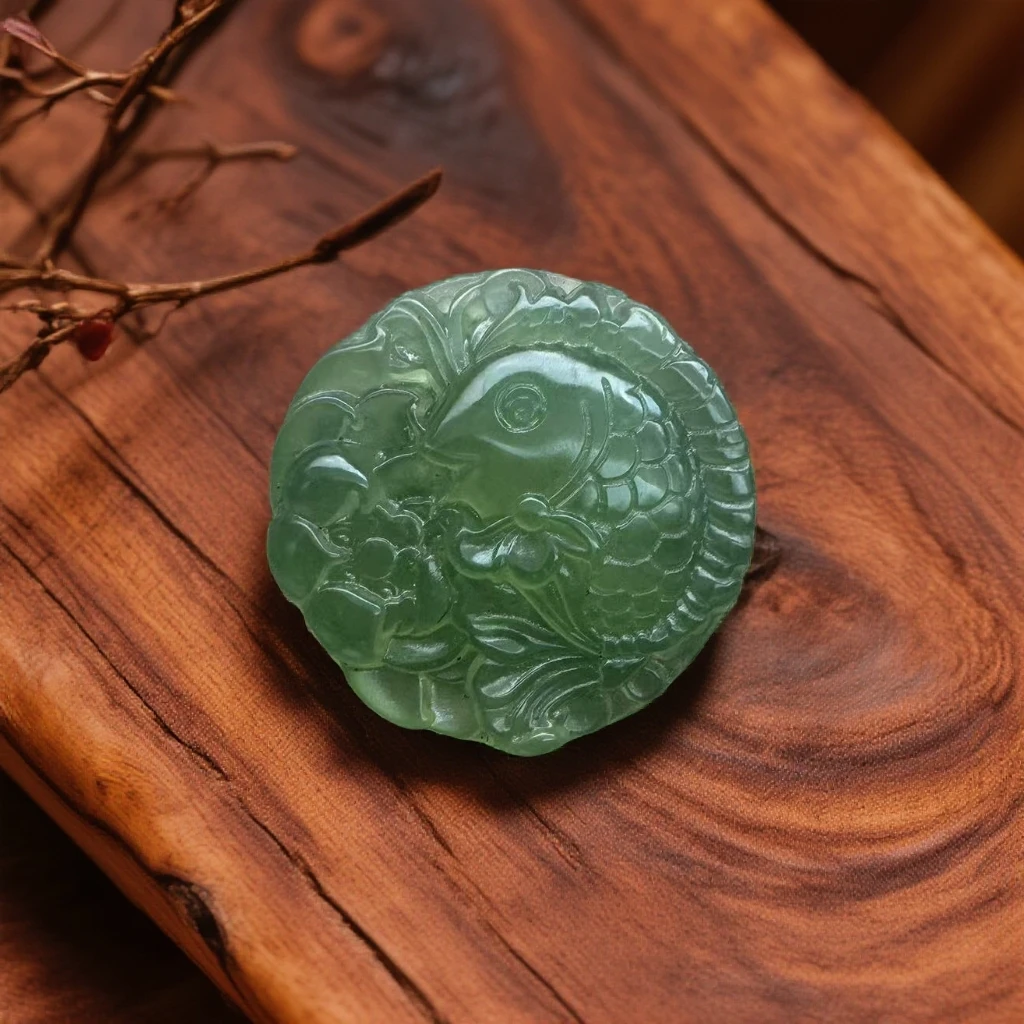 【向总宠粉】蛇纹石玉未镶嵌发一个鱼牌吊坠