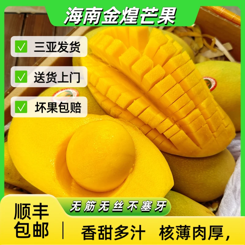 顺丰海南金煌芒三亚芒果香甜海南水果芒果新鲜海南大青青芒芒果