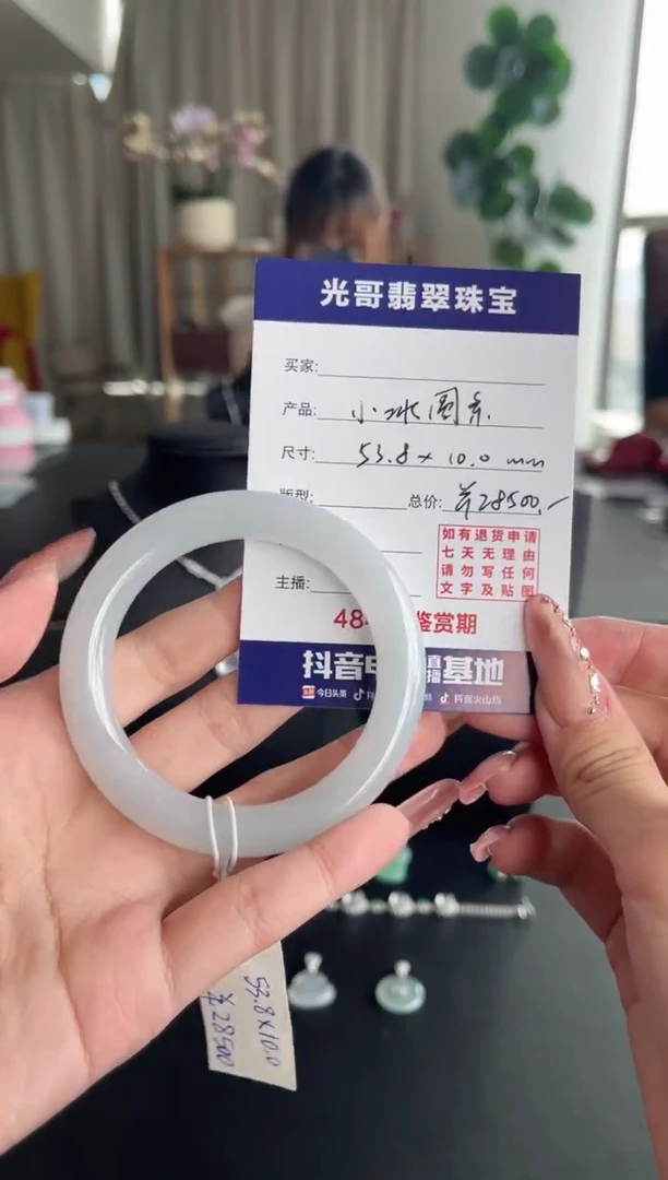 未镶嵌手镯翡翠光哥特推翡翠小冰圆条手镯