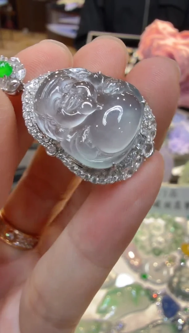 吊坠(不含链)18K金镶嵌翡翠多样性团购发一件