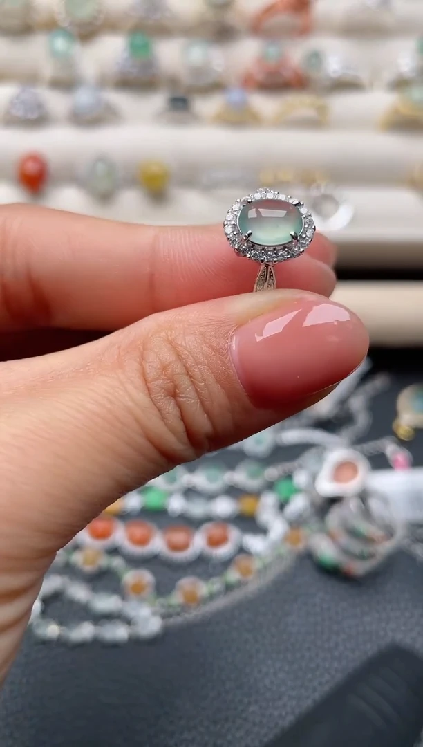 【闪购商品】翡翠戒指银S925镶嵌2222222222  40