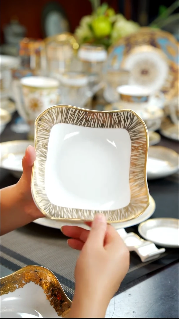 瓷片6寸方形沙拉碗2个 福利价