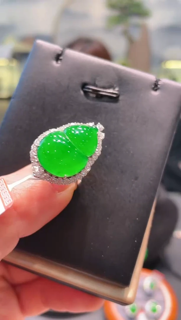 【闪购商品】翡翠颈饰18K金镶嵌A69两用