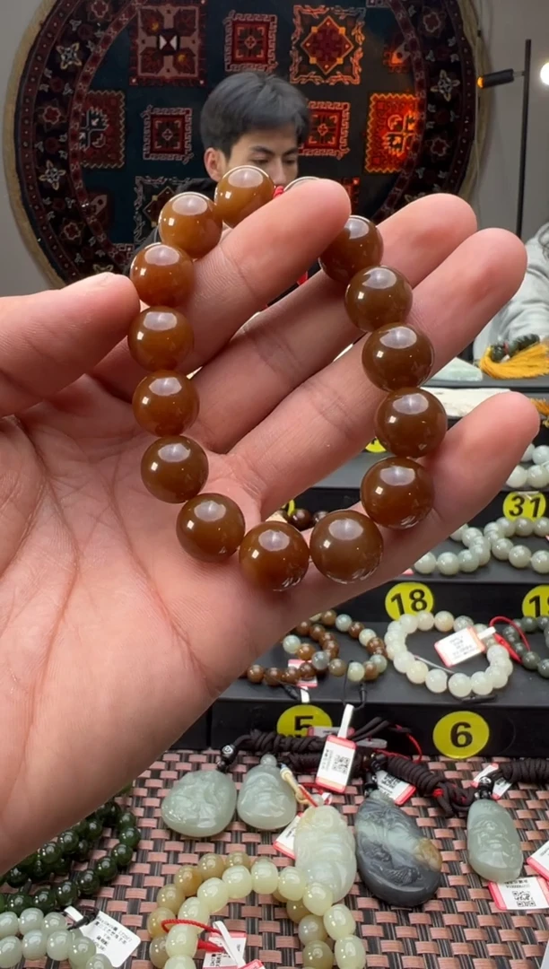 未镶嵌手串和田玉金山糖手串卡14