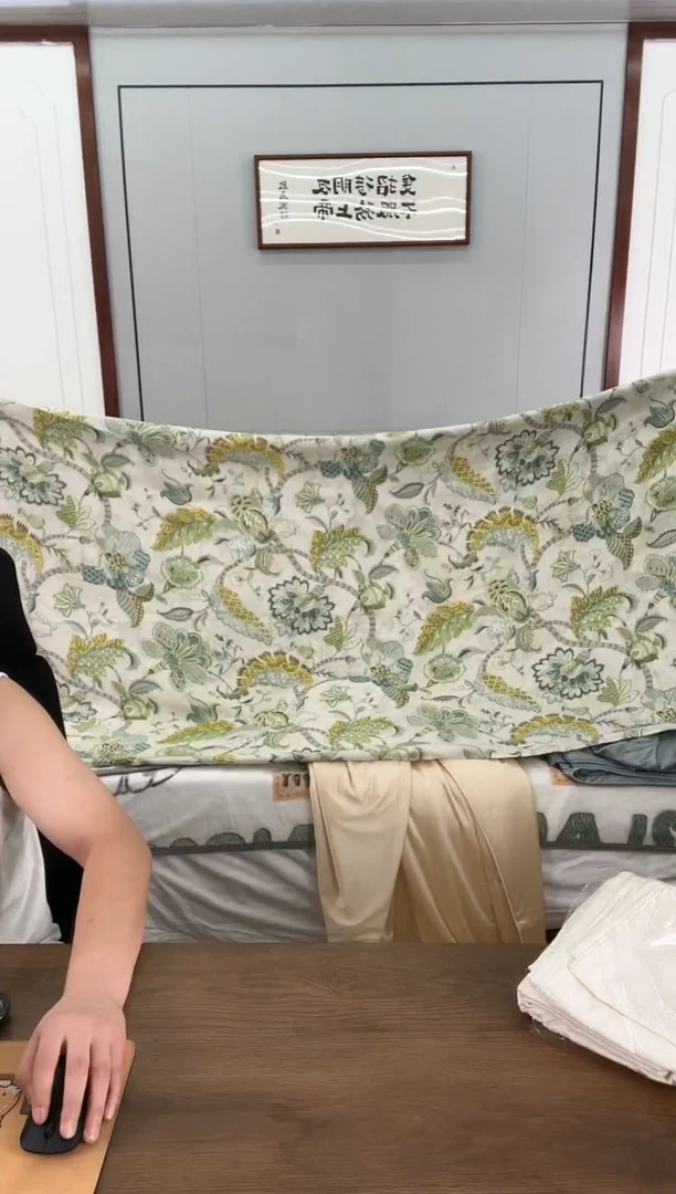 莱赛尔纤维绿花天丝印花床单245*250cm（成分标做错了）