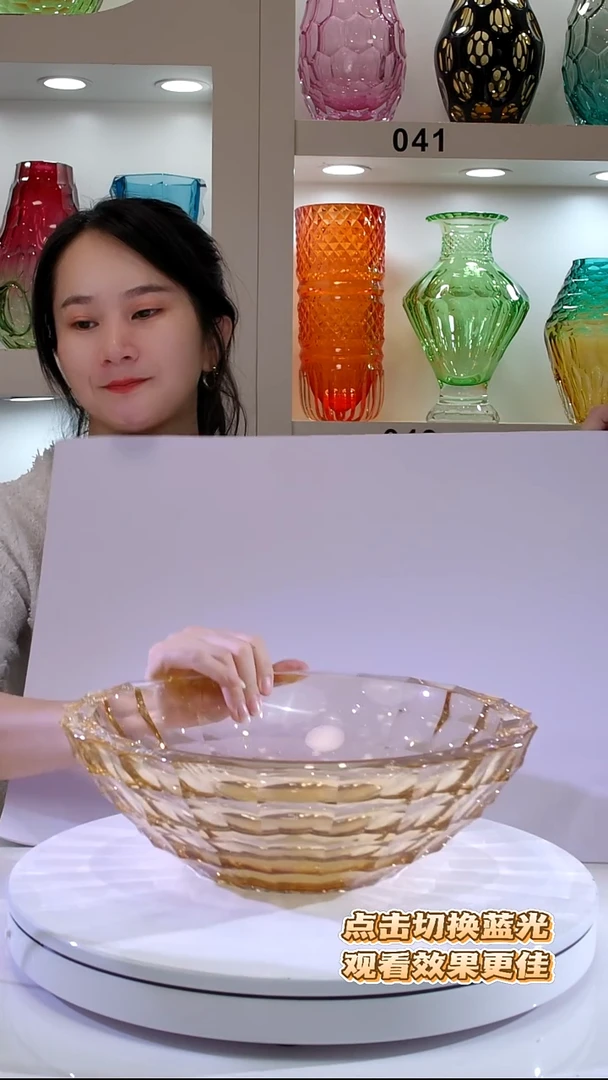 琉璃襄****漆琉璃茶金大果盘