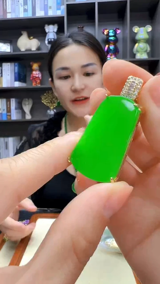 翡翠14K金镶嵌颈饰丹丹diy劲饰