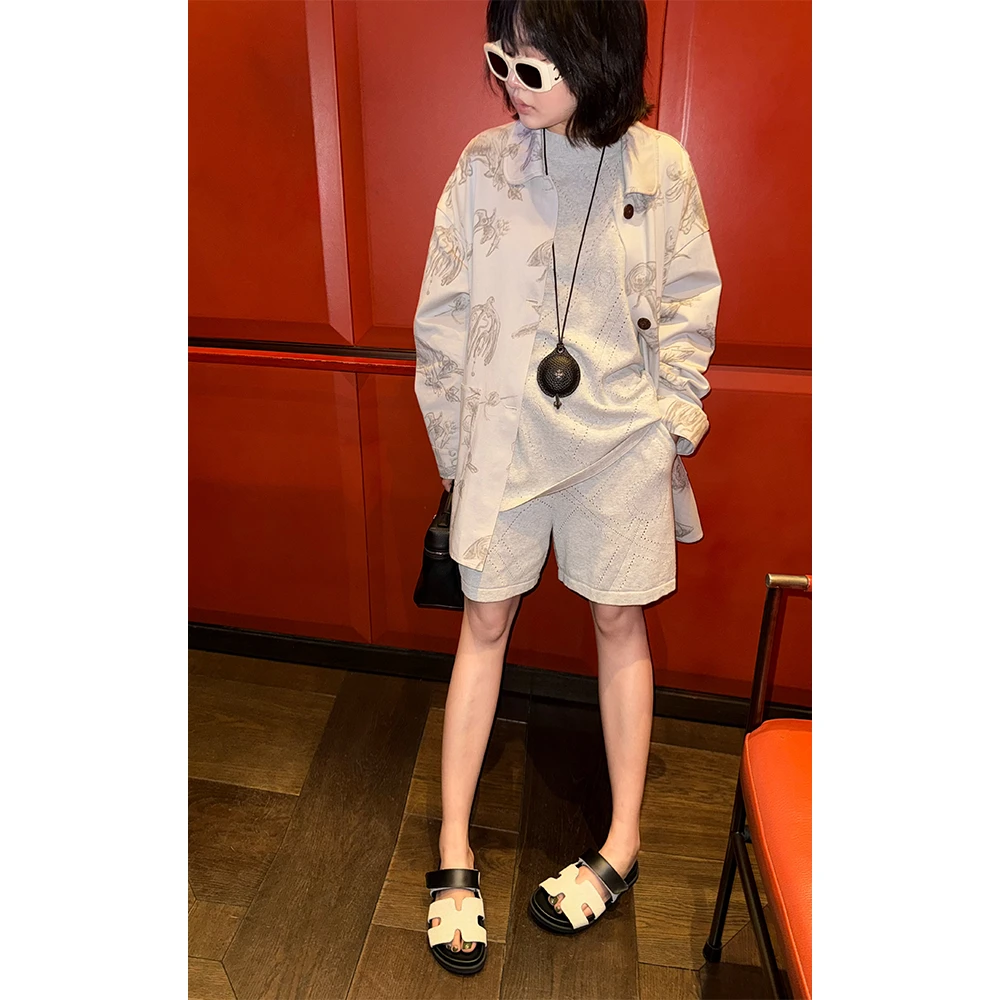 LA CALLA大象印花日系极简外套OY51-2018