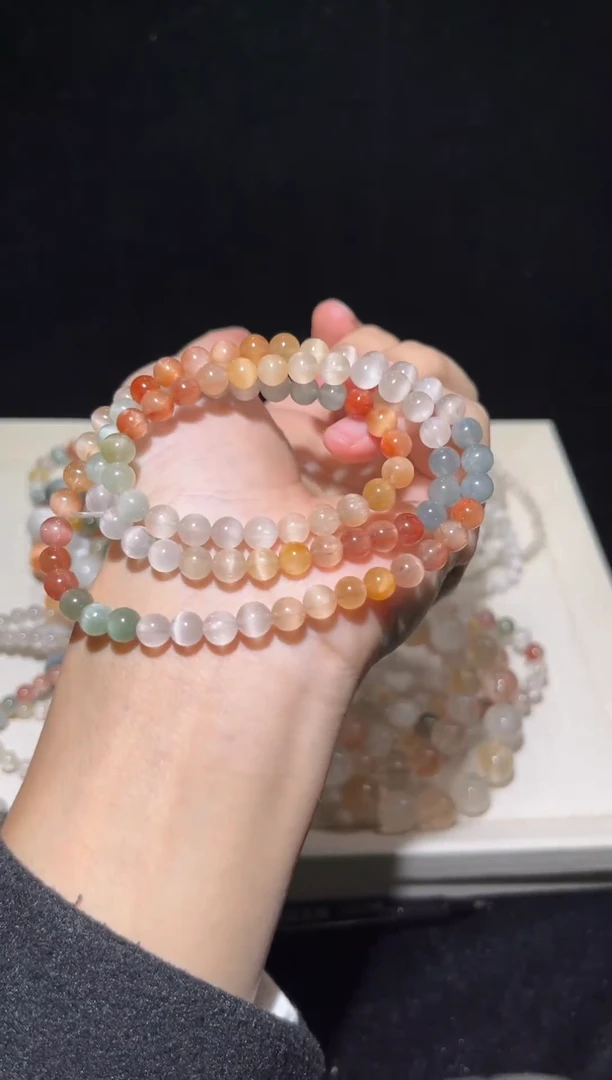 未镶嵌手串水晶36彩兔毛出厂价默认微瑕不退换6+