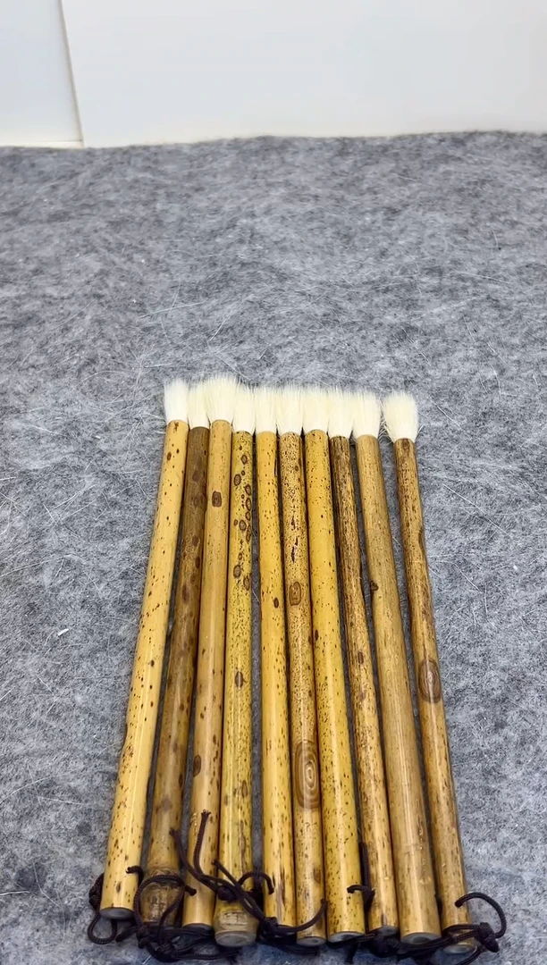 出锋3.5cm 羊毫毛笔 5支 老梅鹿笔杆