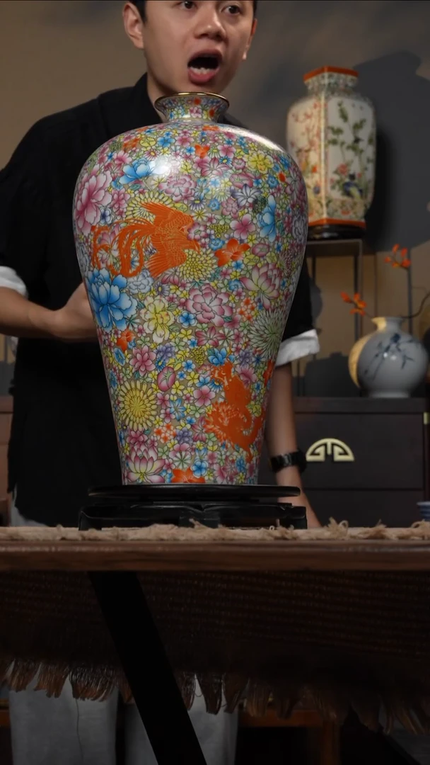 摆件WN问泥景德镇陶瓷花瓶摆件