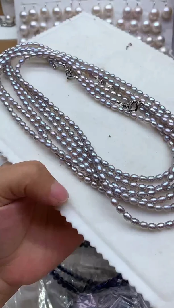 淡水珍珠合金项链多样性发其一，非无暇