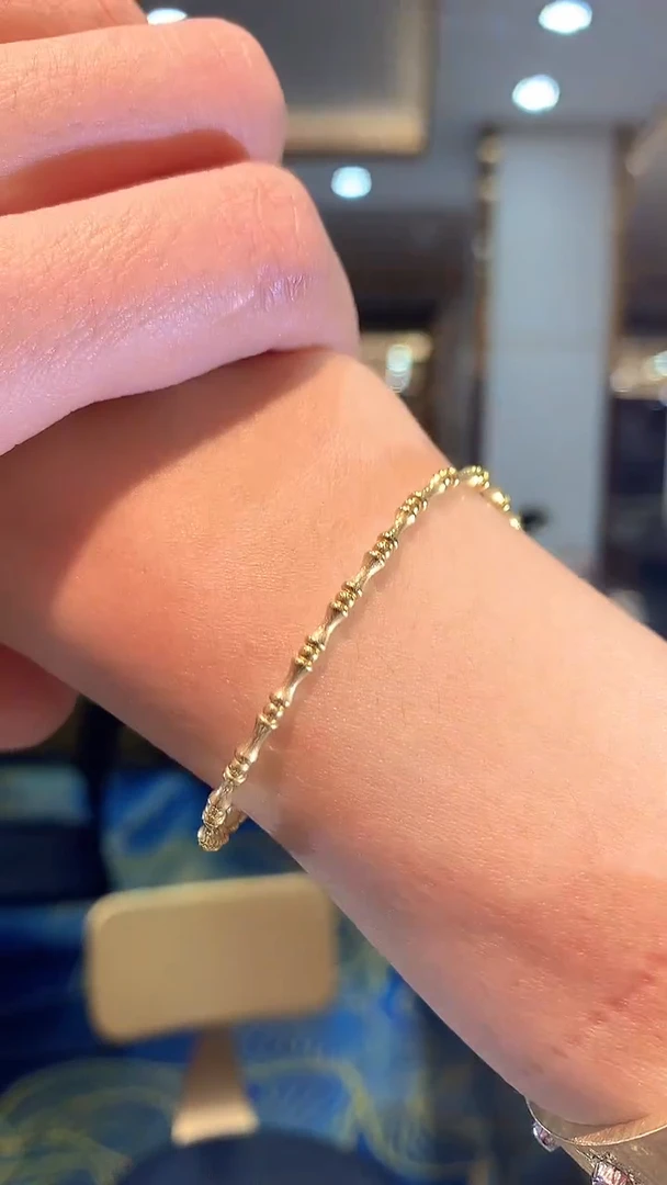 【闪购商品】18K金手链竹节