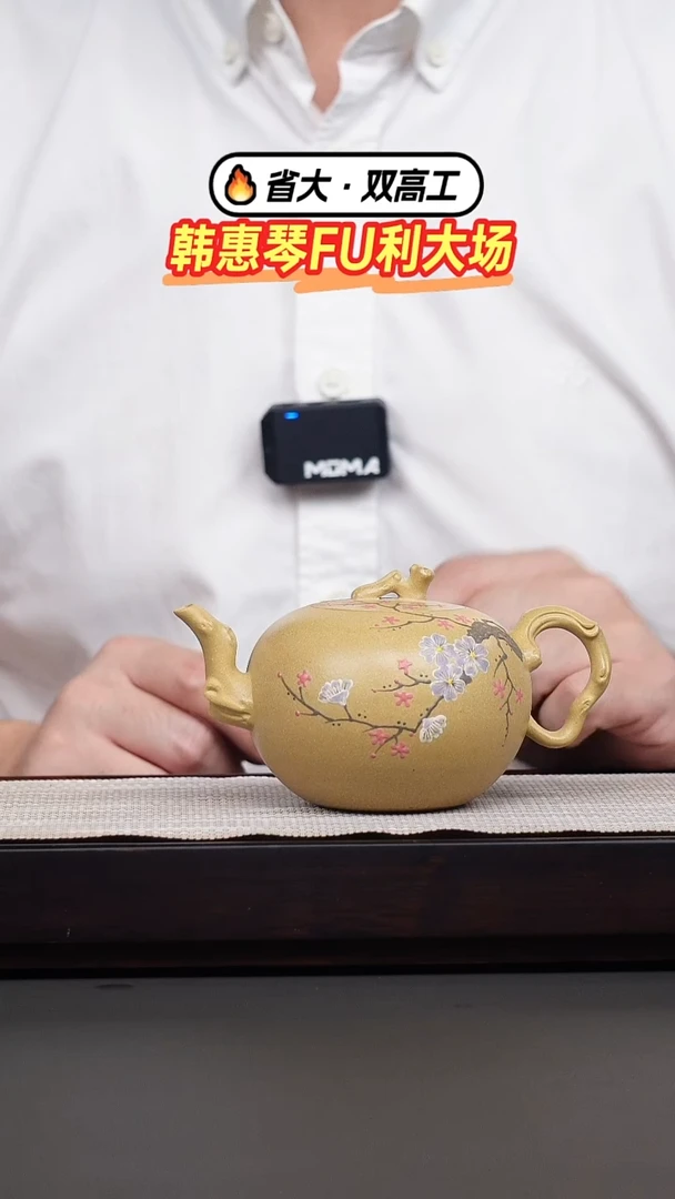 茶壶紫砂本绿泥绘一粒珠