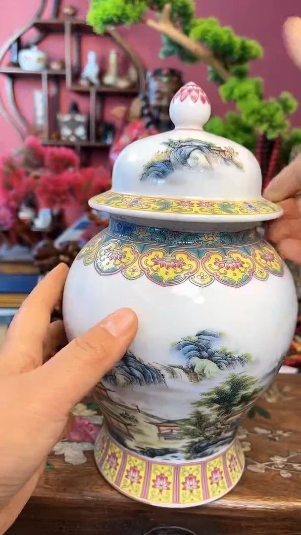 【闪购商品】妍妍好物批发47山水将军罐白c