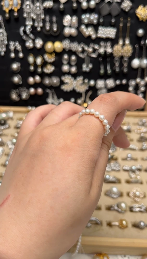 戒指未镶嵌淡水珍珠S925淡水戒指