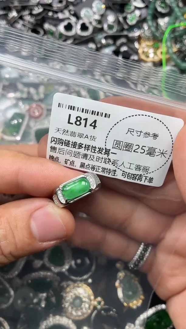 翡翠未镶嵌颈饰L814戒指