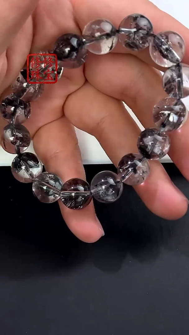 手链水晶未镶嵌12.8mm+黑武士闪灵(多样性发一)