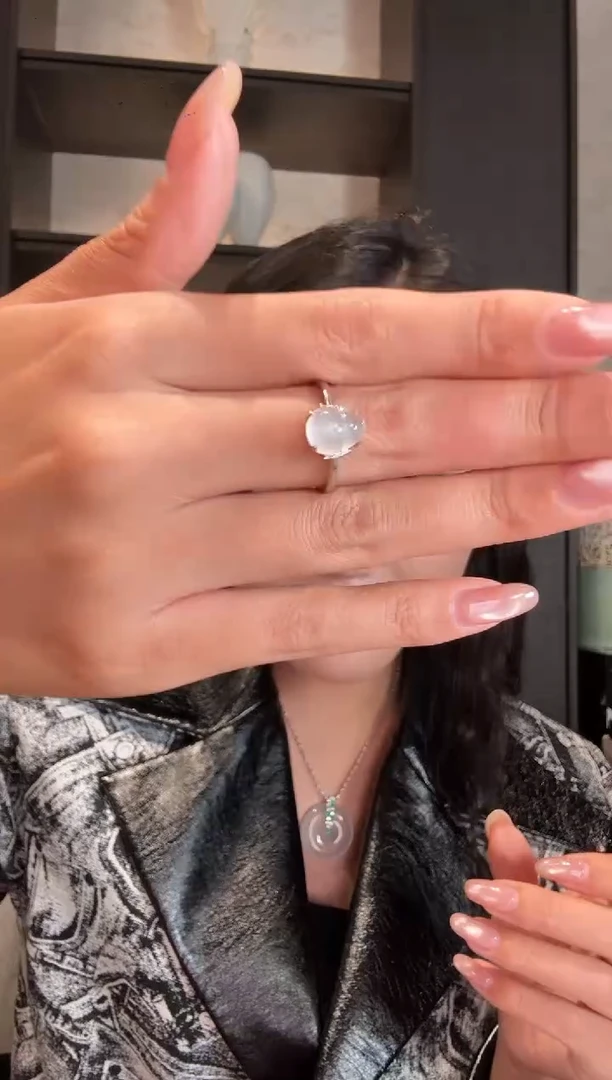 银S925镶嵌戒指翡翠137