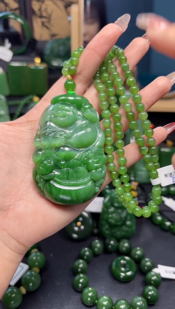 【闪购商品】和田玉（碧玉）吊坠(赠链)未镶嵌1