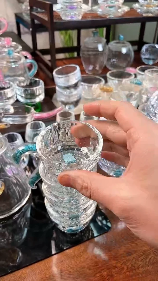 【闪购商品】玺宴新款水晶小多面茶碗4个装