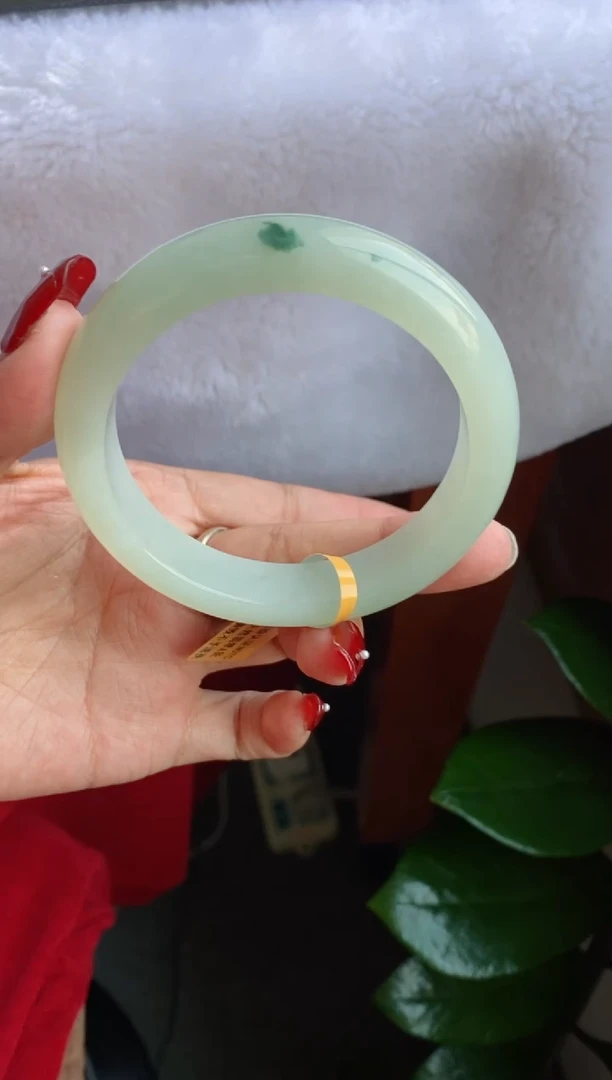 【闪购商品】翡翠手镯未镶嵌（冰胶葡萄绿）24号