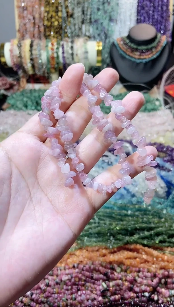 未镶嵌珠宝半成品水晶深紫马粉