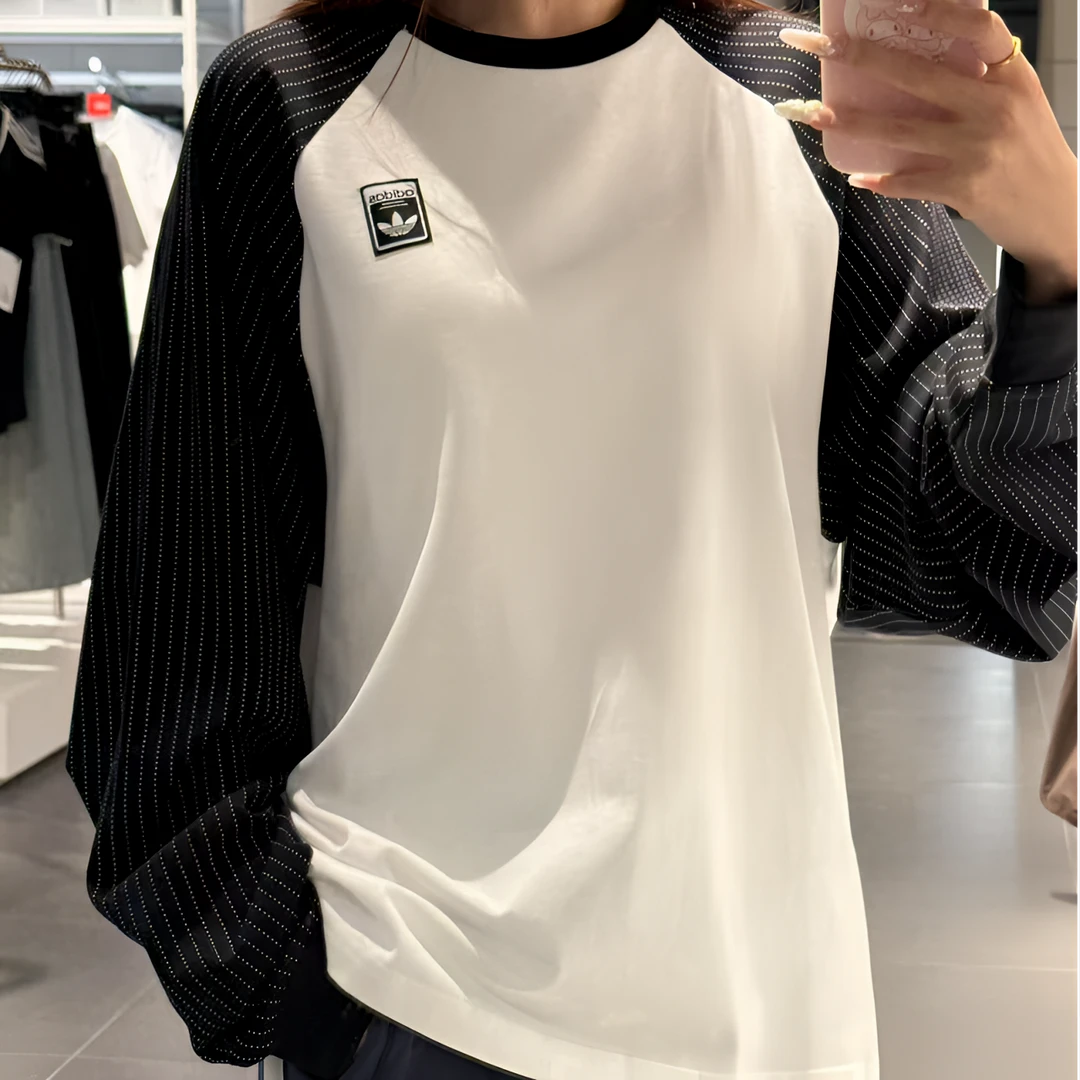 adidas/阿迪达斯复古穿搭运动宽松长袖圆领卫衣套头衫KD1854