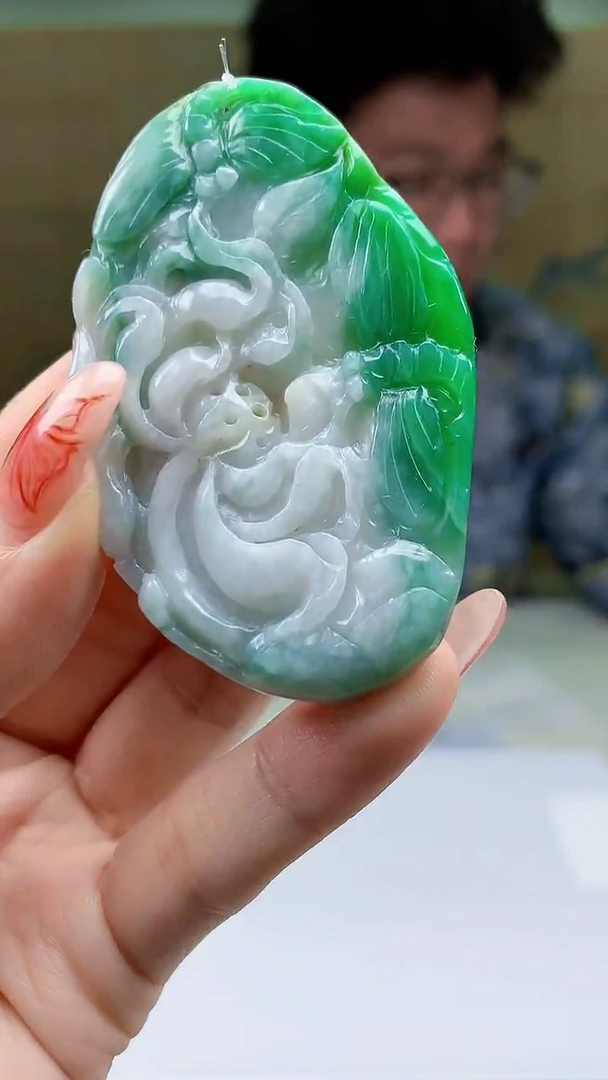 【闪购商品】定制翡翠未镶嵌4688ty-毛货挂件61