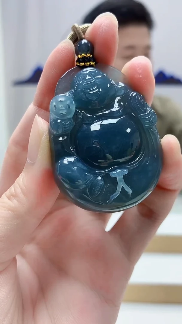 未镶嵌定制翡翠4917zm-毛货挂件佛公43