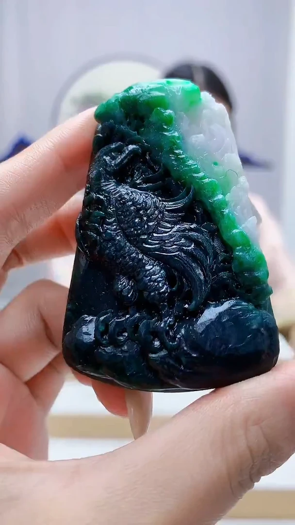 未镶嵌定制翡翠4812MM-毛货挂件94